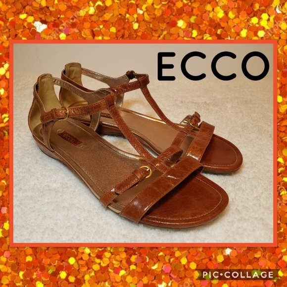 ecco brown leather sandals